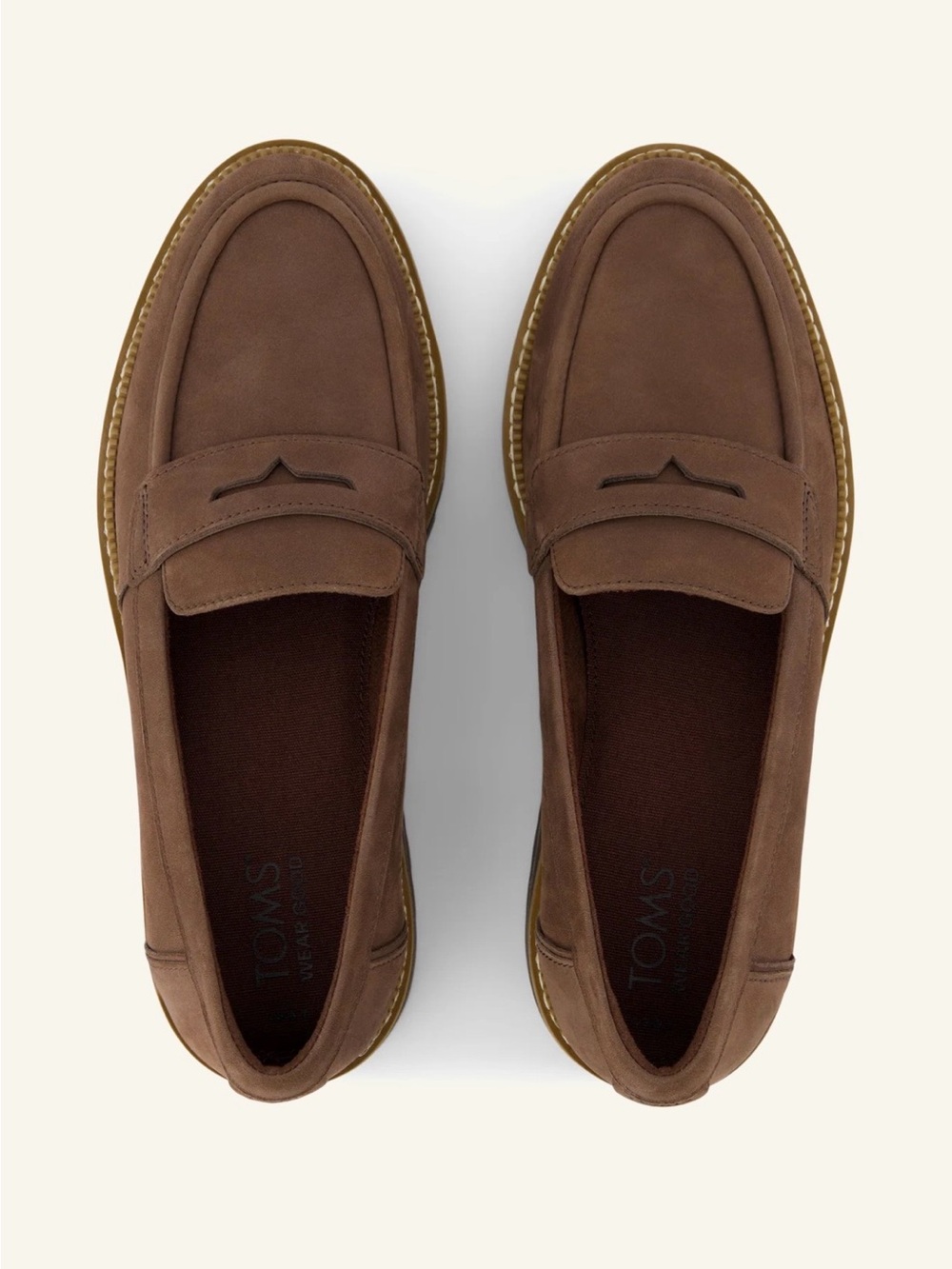Tom’s Cara Loafers in Oak Brown Leather - Picture 4 of 11
